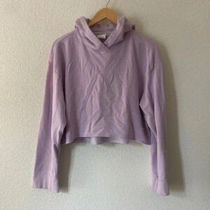 Nike yoga womens crop sweatshirt medium purple